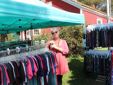 Jenny Shepherd-Legault at her Sweetlegs tent at the W3G Pop Up Market. Photo on Saturday, September 11, 2021, in Long Sault, Ont. Todd Hambleton/Cornwall Standard-Freeholder/Postmedia Network