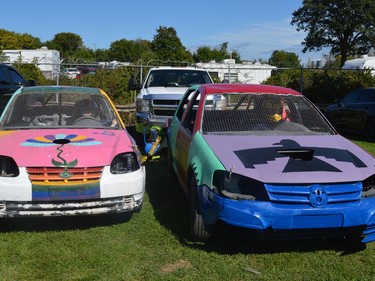 More colourfully designed cars at the Fireball Enduro at Cornwall Motor Speedway on Saturday September 18, 2021 in Cornwall, Ont. Shawna O'Neill/Cornwall Standard-Freeholder/Postmedia Network