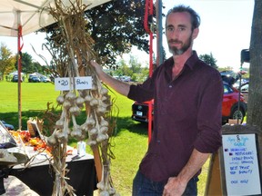 Matthew Hyde, of Vankleek Hill, was one of the 36 vendors that took part in the Eastern Ontario Garlic Market in Lamoureux Park on Sunday September 26, 2021 in Cornwall, Ont. Francis Racine/Cornwall Standard-Freeholder/Postmedia Network