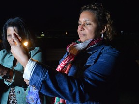 Sen. Bernadette Clement taking part in the candlelight vigil on World Suicide Prevention Day, on Friday September 10, 2021 in Cornwall, Ont. Shawna O'Neill/Cornwall Standard-Freeholder/Postmedia Network