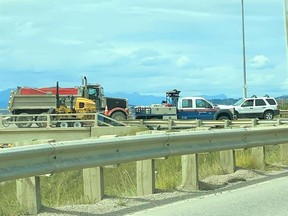 Excavation equipment was moved into the area around the Highway 1A and 22 intersection on September 2. Patrick Gibson/Cochrane Times