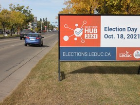 election hub sign