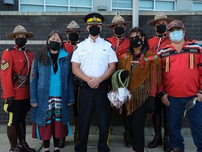 Wood Buffalo RCMP hosts a Treaty 8 land acknowledgement ceremony at their Timberlea office. Supplied image/Wood Buffalo RCMP