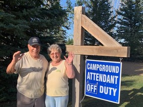 Roy and Delores Dussome going off duty after 25 seasons at Prairie Oasis. Special Areas photo