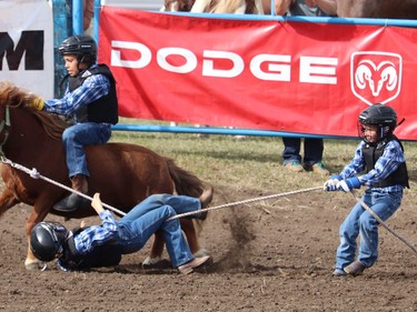 The Hanna Indoor Pro Rodeo drew a decent sized crowd as people cheered on the Wild Pony racers at the Hand Hills Lake Stampede Grounds. The event was moved to the outdoor location due to COVID-19 health restrictions. Jackie Irwin/Postmedia