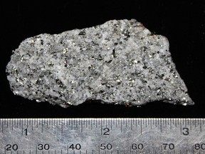 A flake graphite ore sample.