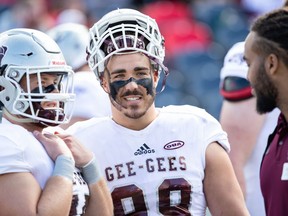 Ottawa Gee-Gees defensive lineman Francis Perron died after his team's Ontario University Athletics football game at the University of Toronto on Saturday, Sept. 18.