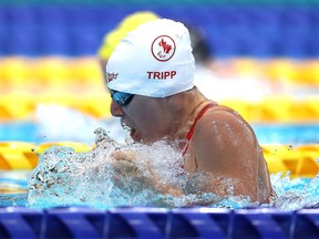 Kingston's Abi Tripp swims for Canada in a 100-metre breaststroke SB7 heat on Day 8 of the Tokyo 2020 Paralympic Games at Tokyo Aquatics Centre on Sept. 1 in Tokyo, Japan.