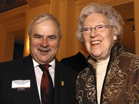 Peter Milliken, Kingston and the Islands MP and Speaker of the House of Commons, and Flora MacDonald, former MP for Kingston and the Islands, attended a function at the Chateau Laurier on Feb. 19, 2009.