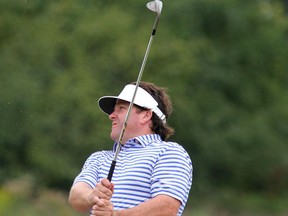 Drew Mayhew watches his ball in the final of the Kingston City Men's Golf Championship at Garrison Golf and Curling Club on Sunday, Sept. 12, 2021. Ian MacAlpine/The Kingston Whig-Standard/Postmedia Network