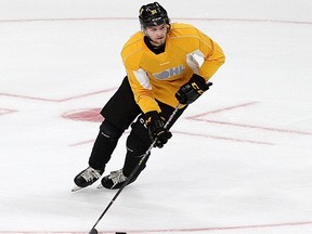 Kingston Frontenacs' Shane Wright takes part in a team scrimmage at the Leon's Centre in Kingston on Wednesday.