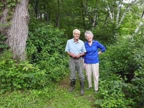 Tick-borne disease found in Ivy Lea area. Douglas and Blu Mackintosh on their property in 2017 that has been perservedi n the land trust.  Wayne Lowrie/Postmedia Network