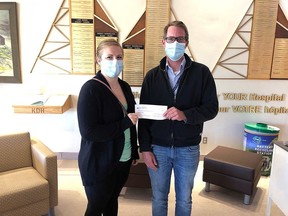 Blanche River Health has announced the winner of its third monthly 50/50 raffle. Cristina Spinato was presented with her winnings, totaling $4,745 by Andrew Brown, Vice President Corporate Services and Chief Financial Officer.