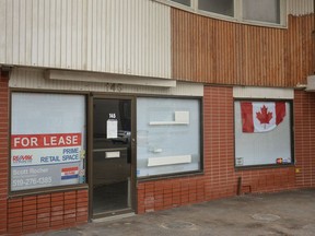 The office at 145 Ontario St. that was once home to Culliton Law sits empty and available for rent in this Beacon Herald file photo from Sept. 21 after former Stratford lawyer Gerald Culliton had his law licence revoked by a Law Society of Ontario tribunal on Sept. 7. (Galen Simmons/Beacon Herald file photo)