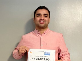 Sarnia Encore lottery winner Nikhil Wakchaure.