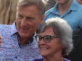 Debbie Smith of Sombra takes a selfie with Maxime Bernier during the People's Party of Canada's stop Wednesday morning for a rally at the Leaky Tank Restaurant in Sarnia.
Paul Morden/The Observer