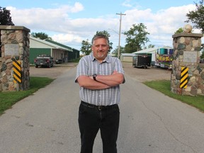 Gord Marsh, with the Forest Agricultural Society, stands at the gates of the Forest Fall Fair which is going ahead Sept. 24 to 26.