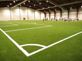 Sarnia is considering a proposal to build a multi-use indoor recreation facility somewhere in the city. Artificial turf is pictured at the West End Community Centre in Sault Ste. Marie, Ont. in this March 25, 2012 file photo. (MICHAEL PURVIS/Postmedia Network)
