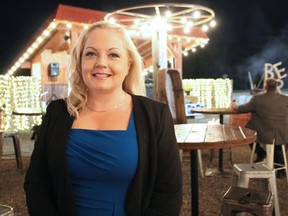 Conservative candidate Lianne Rood poses at Widder Station Golf Grill and Tap House in Thedford. Rood was projected to win the Lambton-Kent-Middlesex, but results weren't available by press time. (Tyler Kula/The Observer)