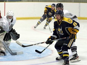 The Spruce Grove Saints hosted several teams last week during the Saints Showcase, Sept. 1 to 4 at the Stu Barnes Arena. The Saints are on the road for two more exhibition games on Sept. 8 in Camrose and Sept. 11 in Penhold. The Saints welcome the Sherwood Park Crusaders for the 2021-22 AJHL season opener at the Grant Fuhr Arena on Sept. 17. Puck drop is 7 p.m. Photo courtesy of the Spruce Grove Saints.