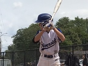 Brody Steinman of Chatham, Ont., won a bronze medal with the Riverside Royals at the 2021 Baseball Ontario AAA 13U championship. (Contributed Photo)