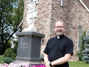 Rev. Chad Franklin at Precious Blood Cathedral on Friday, Sept, 3, 2021 in Sault Ste. Marie, Ont. BRIAN KELLY/POSTMEDIA NETWORK