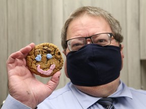 Daniel Xilon, executive director of the Sudbury Food Bank, is encouraging community members to support the Tim Hortons Smile Cookie campaign from September 13-19 across Canada, including Sudbury, Ont. All proceeds from the Smile Cookie campaign will support local charities and community groups, including the Sudbury Food Bank. John Lappa/Sudbury Star/Postmedia Network