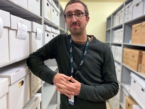 Norfolk County archivist Joshua Klar says pandemic safety protocols will be in place when the county archives re-open to the public on Oct. 5. Handout