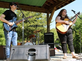 Nolan Gibson and Amber Banks perform on Sept 11 at the 17th annual Birdtown Jamboree "Cornstock" Festival held at Homegrown Hideaway just outside Port Dover. Michelle Ruby