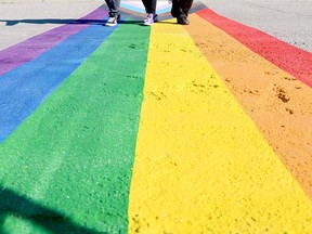 Residents of Norfolk County who want to see rainbow crosswalks in their community will be asked to pay for them. File photo/Postmedia