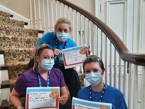 Nurses and personal support workers from VON Sakura House showing their support for the Tim Horton's Smile Campaign.
SUBMITTED PHOTO