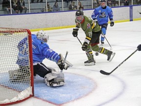The Powassan Voodoos came out victorious, Saturday, with a 2-1 win at home over the Cochrane Crunch. Submitted Photo