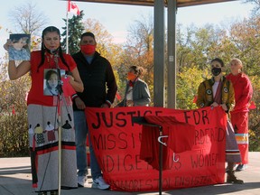 Samson Cree Nation Council member Katherine Swampy shared her family's story during the second annual Sisters in Spirit Vigil and Walk Monday.
Christina Max