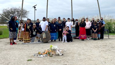 Descendants, allies and supports from the Chippewa of the Thames First Nation took part in a walk to honour Chief Tecumseh on Oct. 5, 2021, which is the day he was killed in battle in 1813 near Moraviantown during the War of 1812.