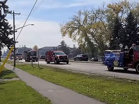 Portage la Prairie Firefighters dusted off the old unit and took it out for a parade Sunday afternoon in Portage la Prairie. (supplied photo)