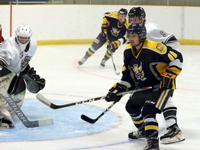 The Spruce Grove Saints were one of 16 AJHL teams to participate in the 15th annual AJHL Showcase in Brook, Sept. 30 to Oct. 3. The Saints welcome the Bonnyville Pontiacs tonight (Oct. 8) to the Grant Fuhr Arena. Puck drop is 7 p.m. Photo courtesy of the Spruce Grove Saints