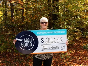 Janice Mavretic won Algoma Residential Community Hospice's September 50/50 draw.