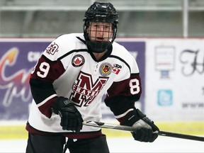 Chatham Maroons forward David Brown was selected by the Saginaw Spirit in the 2021 Ontario Hockey League draft. Mark Malone/Chatham Daily News/Postmedia Network