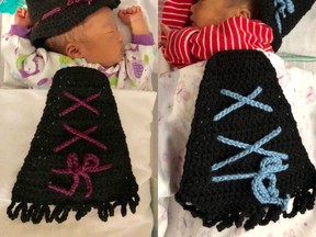 With the help of a new crocheting Facebook group, Sherwood Park NICU nurse Sharon MacKenzie has been able to reach more families across Alberta and spread more joy during the pandemic. Photo Supplied