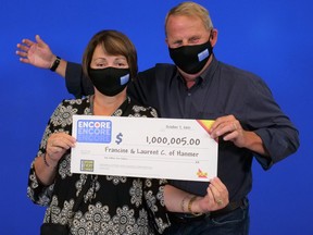 Francine and Laurent Chenier matched all seven Encore numbers in e OLGxact order in the Sept. 17, Lotto Max draw to win $1 million.
