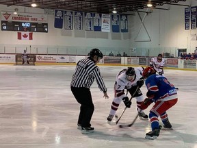 The Kincardine Bulldogs opened their 2021-22 season with a homegame win (4-3) against the Mitchell Hawks at the Davidson Centre on Friday, October 1. Hannah MacLeod/Kincardine News