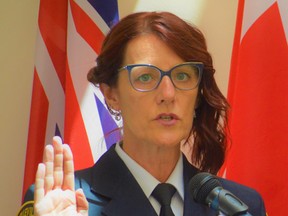 Belleville Fire Chief Monique Belair has been nominated by her alma mater Niagara College for the Premier's Awards for an outstanding career. Belair was sworn in as the city's new fire chief in June. DEREK BALDWIN FILE