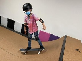 The halfpipe at OutLoud has garnered a lot of attention from area youth since it was installed this summer. Seth Compton, executive director of OutLoud, said he is looking to create an indoor skate park but needs some help to get it off the ground. Submitted Photo