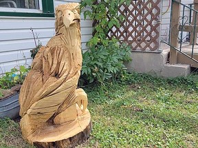 The statue was taken right from the front yard of the Oldfords. If you have any information as to the whereabouts of the statue contact the RCMP of MFNPS. (supplied photo)