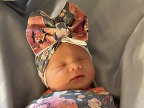 A girl, Ava, 6 lbs 15 oz, was born Oct. 7 to Matthieu and Chancey Miron of Hanmer.