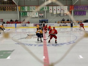 The Lucknow Lancers face the Tavistock Royals at their home-opener, which took place on Sunday, October 17. Hannah MacLeod/Lucknow Sentinel