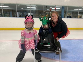 Sadie and Tommy Whitehead and Sarah Menary came out to the costume skate at the Lucknow arena, held by the Lucknow Kinettes on Sunday, October 24. Hannah MacLeod/Lucknow Sentinel