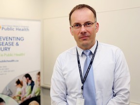 Dr. Piotr Oglaza poses for a photo Tuesday, September 15, 2020 at Hastings Prince Edward Public Health in Belleville, Ont. Luke Hendry/The  Intelligencer/Postmedia Network
FOR PAGINATORS:
A recent decrease in the local COVID-19 infection rate is due to vaccination and compliance with protocols, Drs. Piotr Oglaza, above in 2020, and Ethan Toumishey said Wednesday. It was Oglaza's final board meeting before becoming the medical officer for the Kingston area.