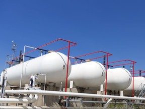 Petroleum Storage Tanks on Petrochemical Plant