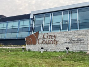 The Grey County administration building in Owen Sound. DENIS LANGLOIS